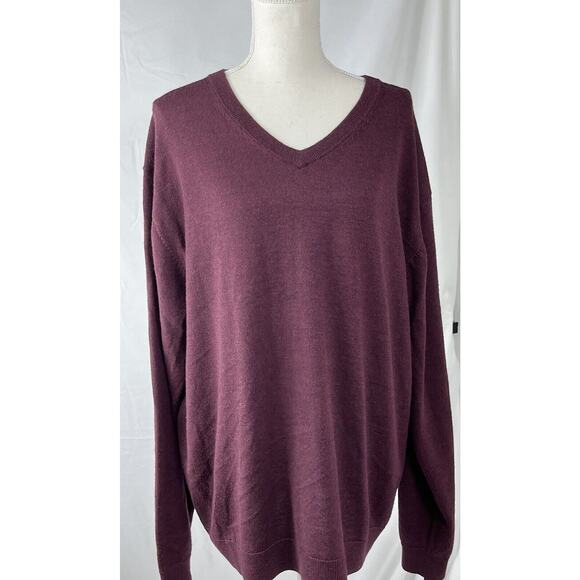 Men's Hart Schaffner Marx Extra Fine Merino Wool V-Neck Sweater Size XL - Picture 1 of 11